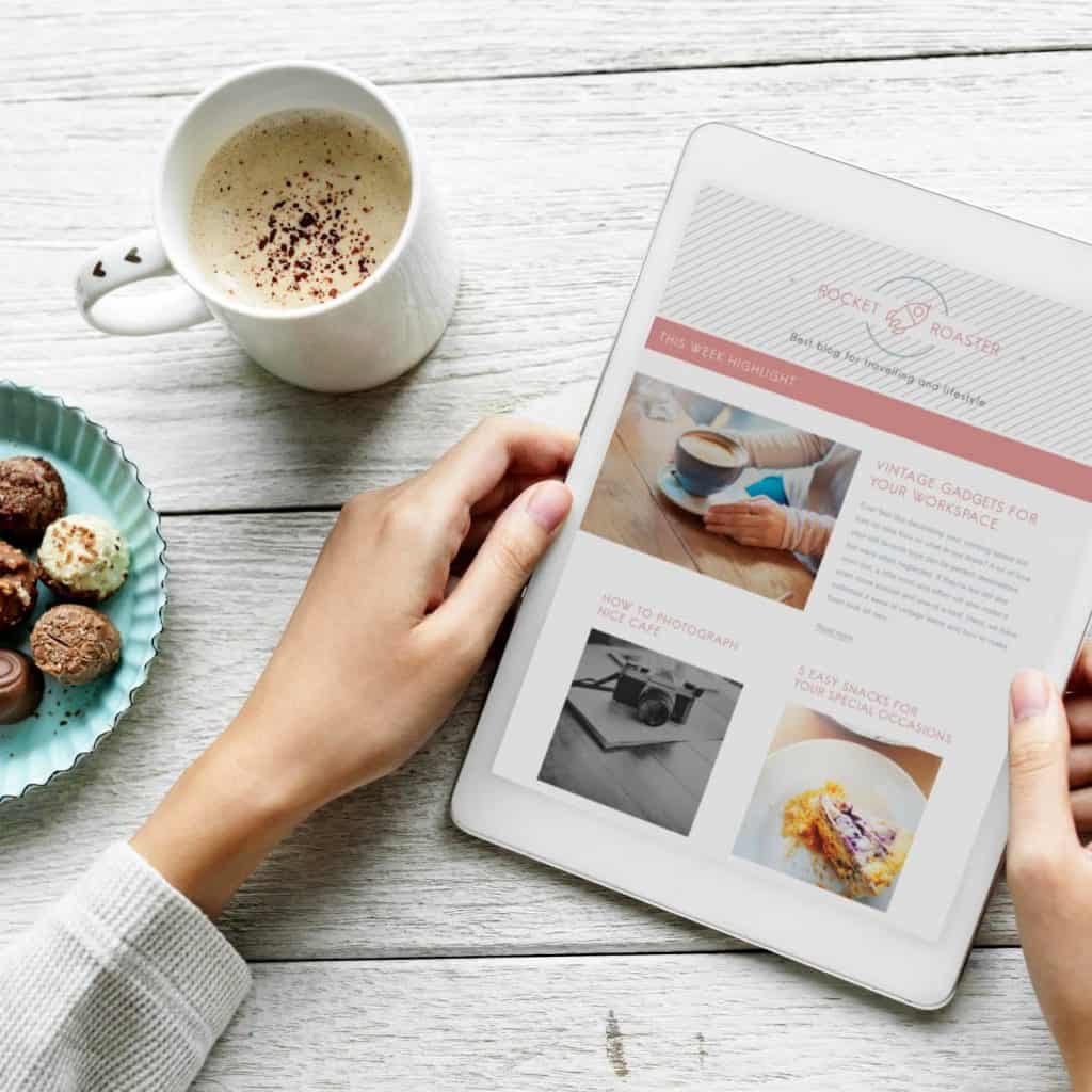 coffee and cake website design