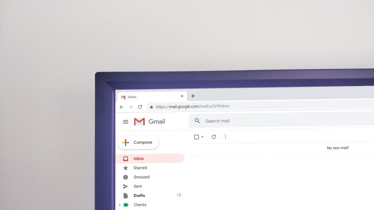 gmail on laptop