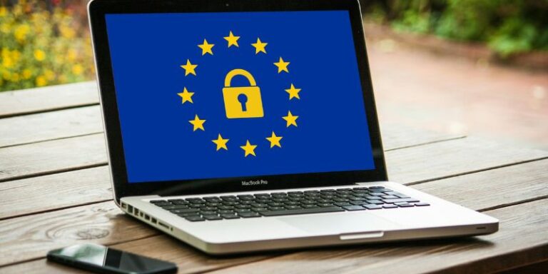 Laptop showing GDPR for small businesses