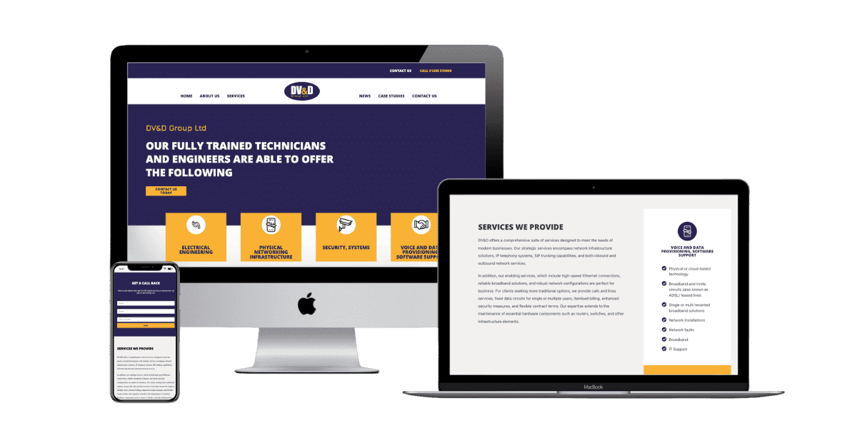 DV&D Group Website showcase